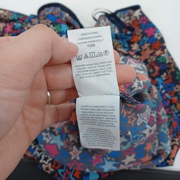 J. Crew Jacuzzi One Shoulder Top In Kaleidoscope Star Print Women's 2 Party - Picture 10 of 12